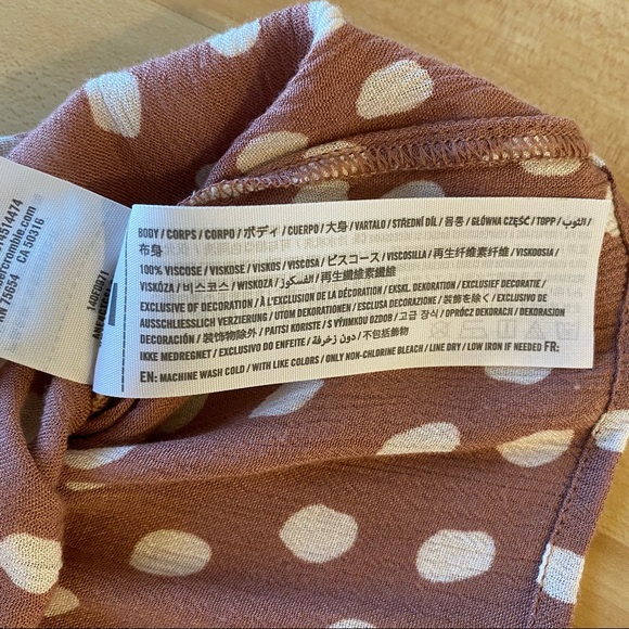 Abercrombie fitch nwt pink polka dot peplum babydoll tank XS - Picture 4 of 6